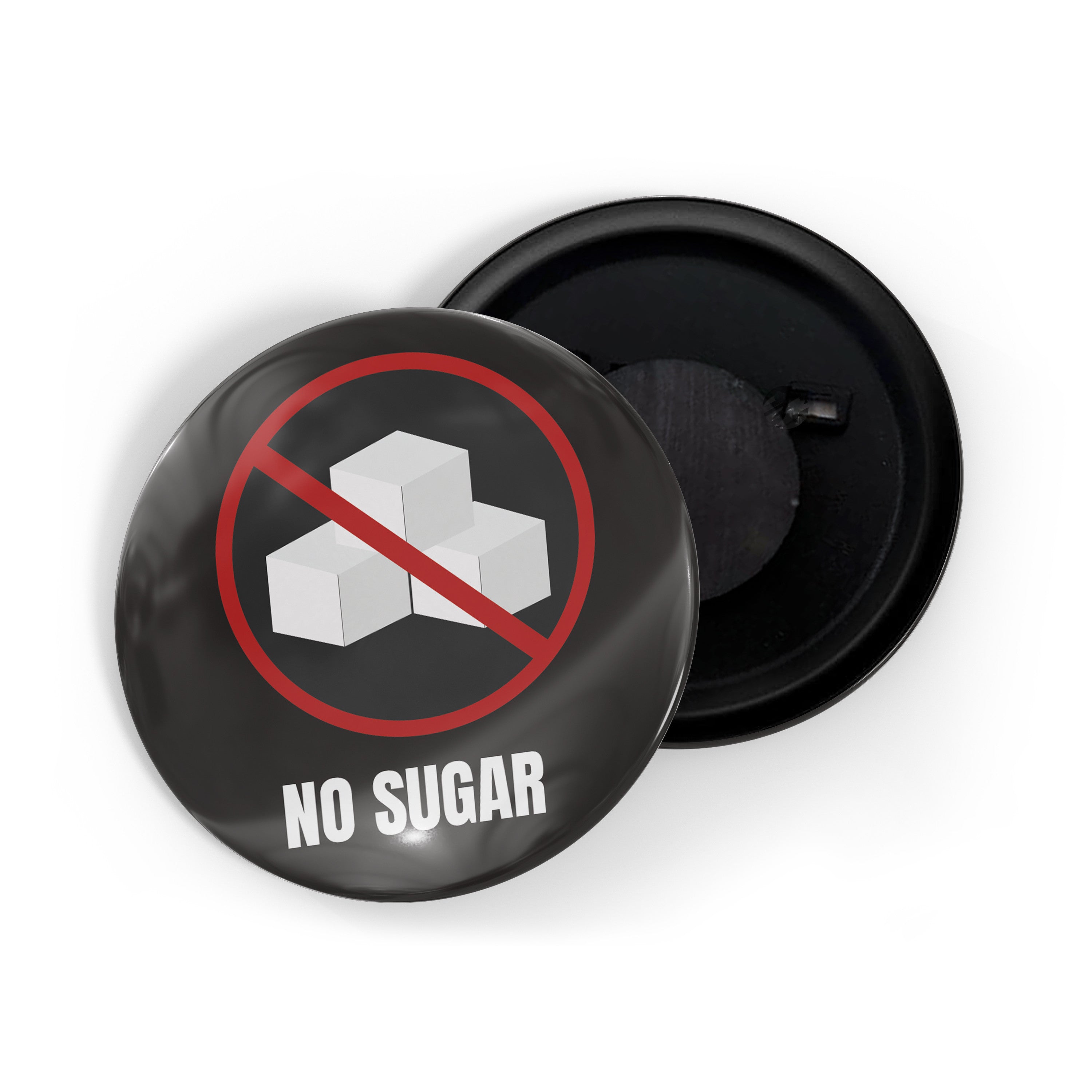 dhcrafts Fridge Magnet Black No Sugar Glossy Finish Design Pack of 1 (58mm)